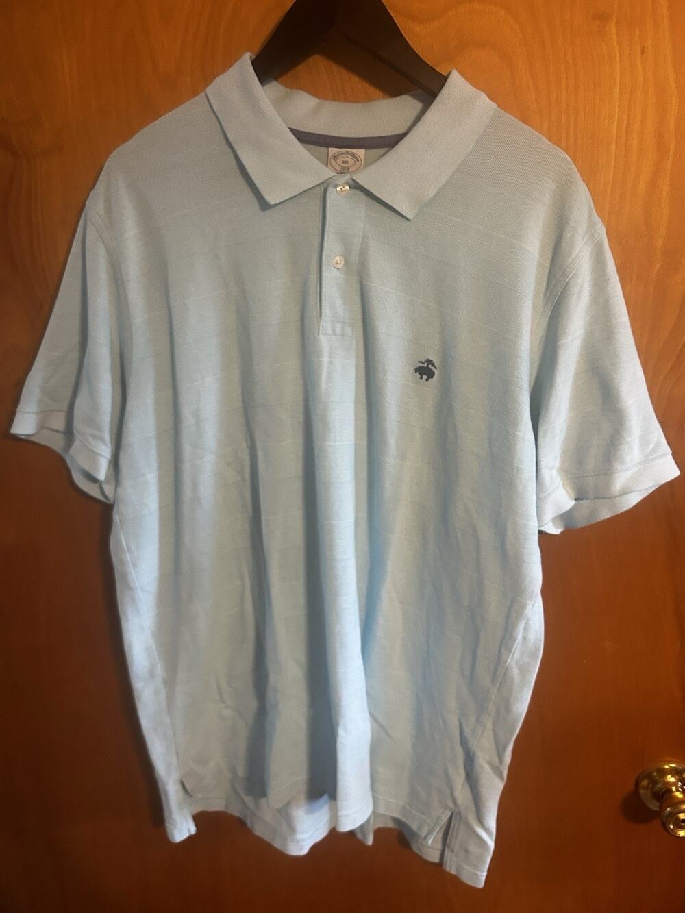 Brooks Brothers 1818 Performance Polo XXL Light Blue Slim Fit 100% Cotton